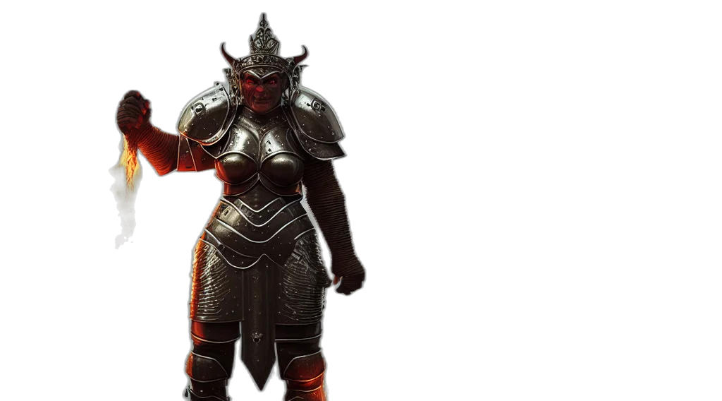 sword, mask, staff, weapon, concept art, fantasy art, 3d render, red transparent PNG cut-out