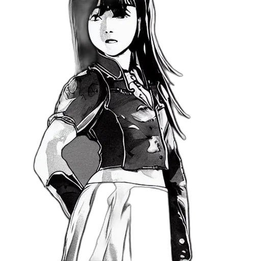 jacket, dress, staff, weapon transparent PNG cut-out