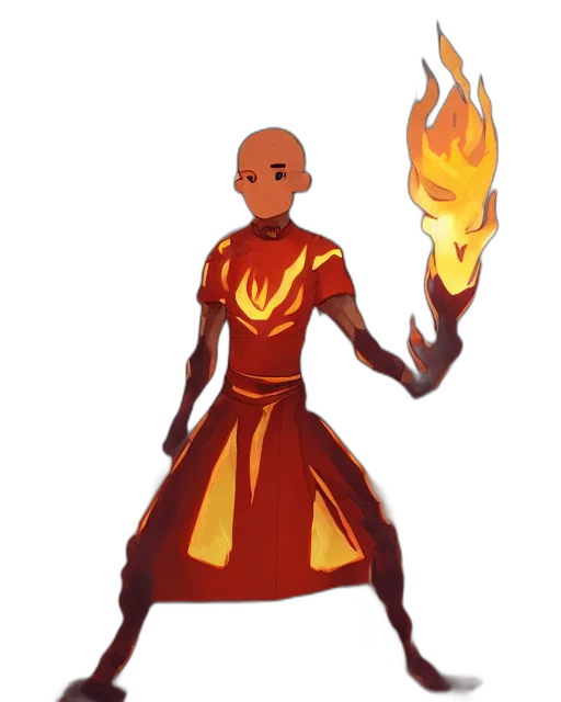 staff, dress, concept art, fantasy art, pixel art, comic book art, fire, red transparent PNG cut-out