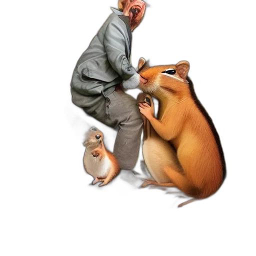 animal, creature, staff, jacket transparent PNG cut-out