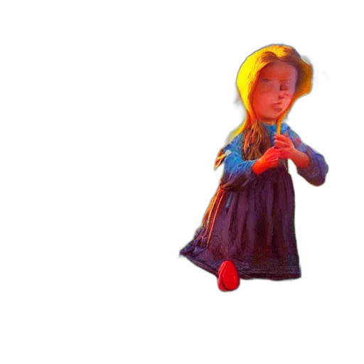 dress, staff, hat, umbrella transparent PNG cut-out