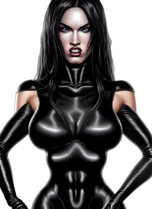 comic book art, concept art, cartoon, fantasy art, dark, symmetry, gantz, portrait transparent PNG cut-out