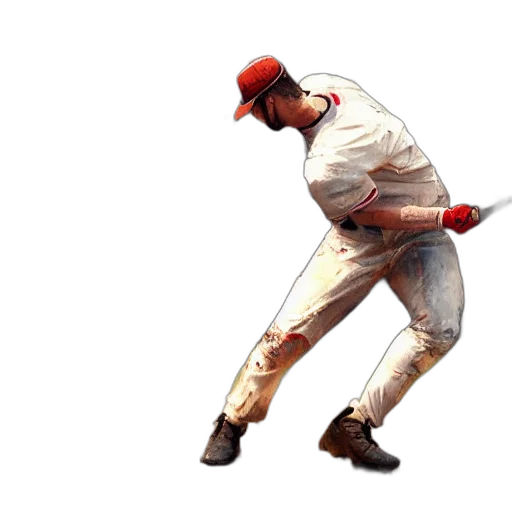 concept art, baseball, player, hitting transparent PNG cut-out