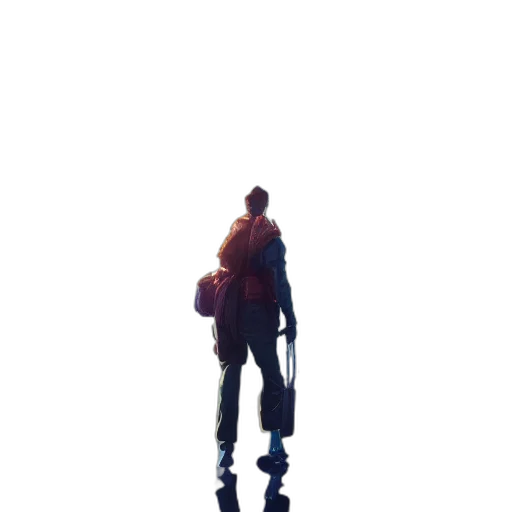 staff, jacket, robot, umbrella transparent PNG cut-out