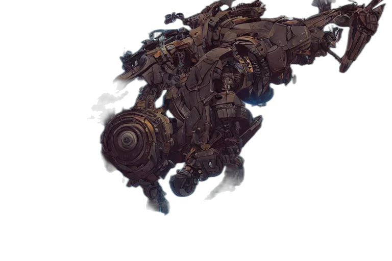 weapon, robot, dragon, sword, concept art, fantasy art, photorealistic, 3d render transparent PNG cut-out