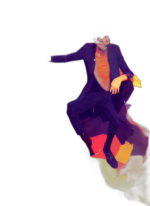jacket, creature, staff, concept art transparent PNG cut-out