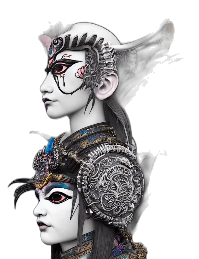 mask, face, concept art, fantasy art transparent PNG cut-out