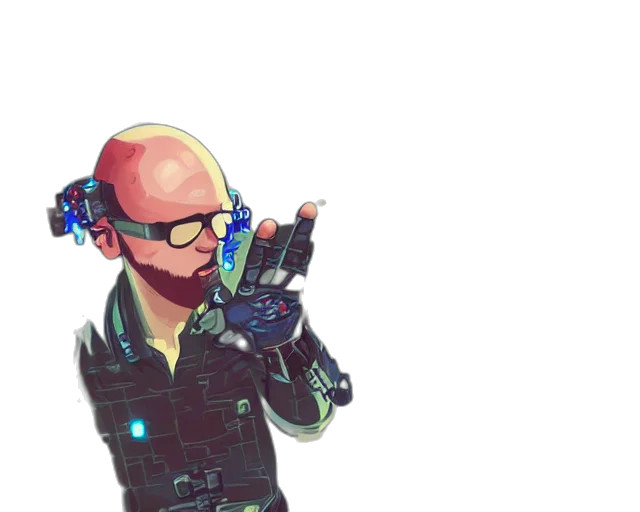 weapon, jacket, staff, robot transparent PNG cut-out