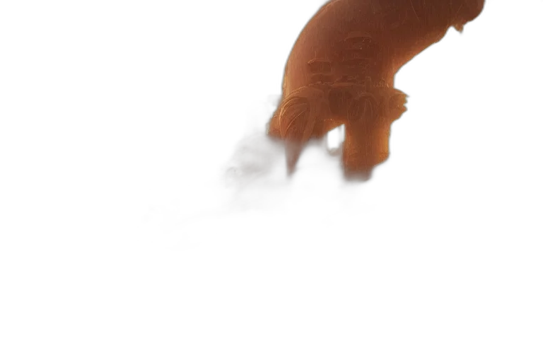 dragon, creature, hair, bottle, 3d render, photorealistic, concept art, fog transparent PNG cut-out