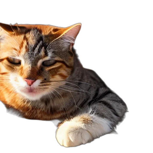animal, hat, staff, face, photorealistic, 3d render, photo, cat transparent PNG cut-out