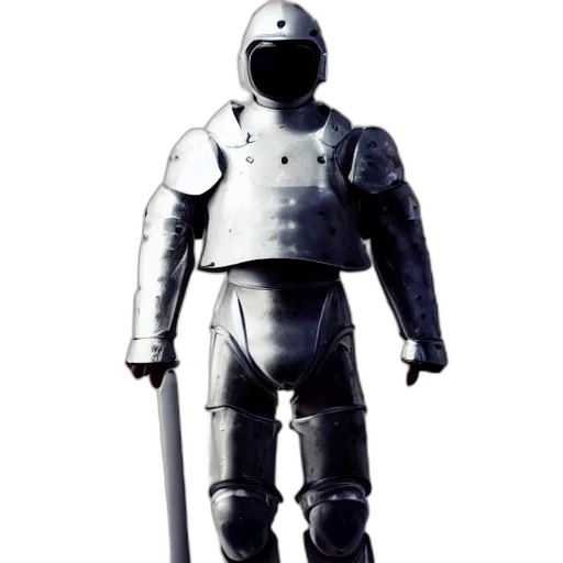 robot, staff, jacket, weapon, 3d render, concept art, outer space, photograph transparent PNG cut-out