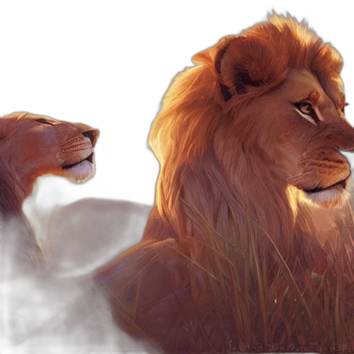 crown, animal, creature, concept art, fantasy art, watercolor, photorealistic, fire transparent PNG cut-out