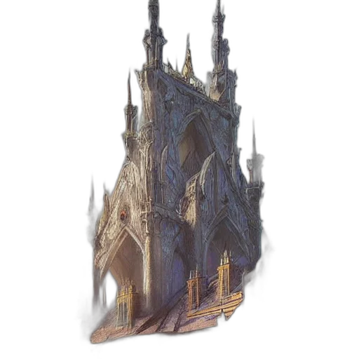 building, crown, dress, weapon, concept art, fantasy art, watercolor, 3d render transparent PNG cut-out
