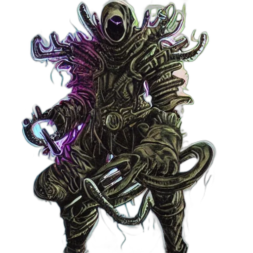 creature, staff, robot, mask transparent PNG cut-out