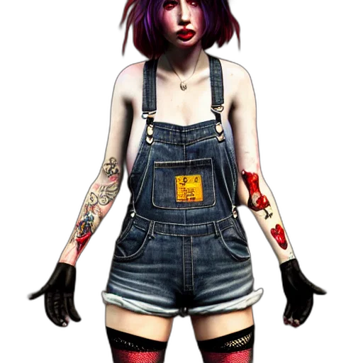 dress, cyberpunk, concept art, fantasy art, photorealistic, dark, full, body transparent PNG cut-out