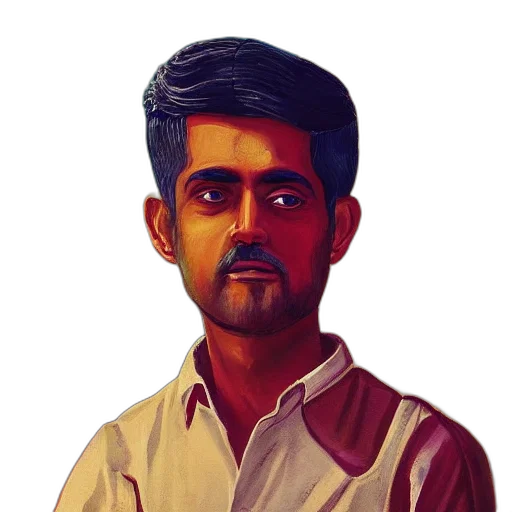 face, staff, cartoon, oil painting transparent PNG cut-out