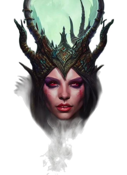 crown, face, fantasy art, concept art transparent PNG cut-out