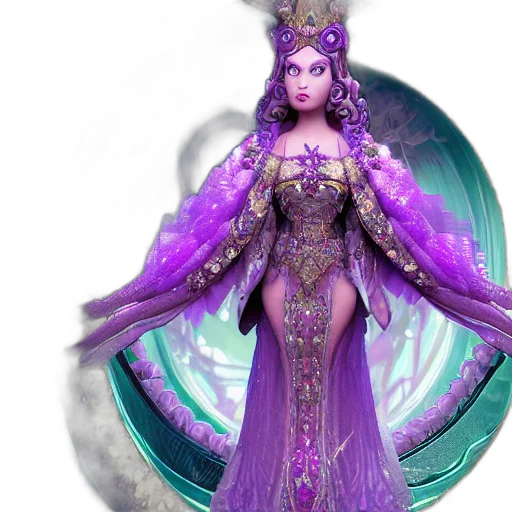 fantasy art, concept art, 3d render, princess, amethyst, ornate, intricate, hyper transparent PNG cut-out