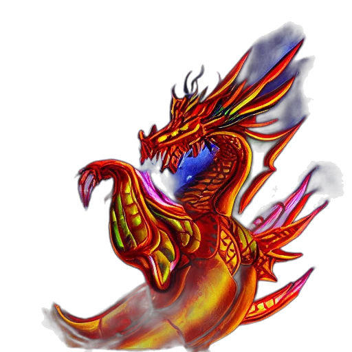 dragon, staff, creature, weapon, fantasy art, concept art, pixel art, 3d render transparent PNG cut-out