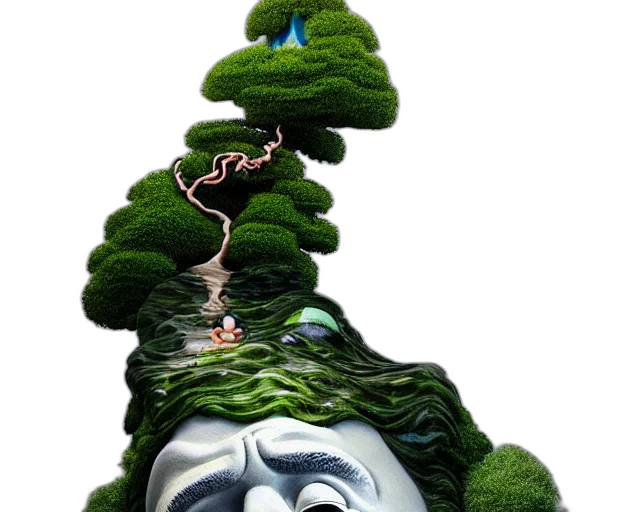tree, crown, creature, staff, concept art, 3d render, photorealistic, fantasy art transparent PNG cut-out