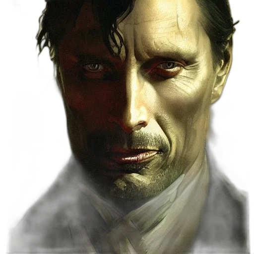 face, comic book art, photorealistic, concept art transparent PNG cut-out