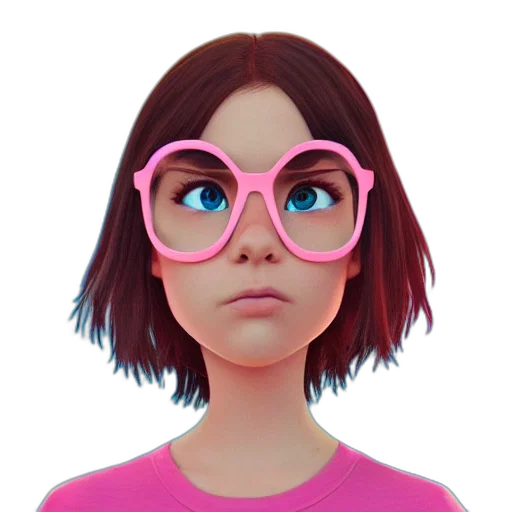 face, mask, jacket, 3d render, cartoon, concept art, vaporwave, neon transparent PNG cut-out