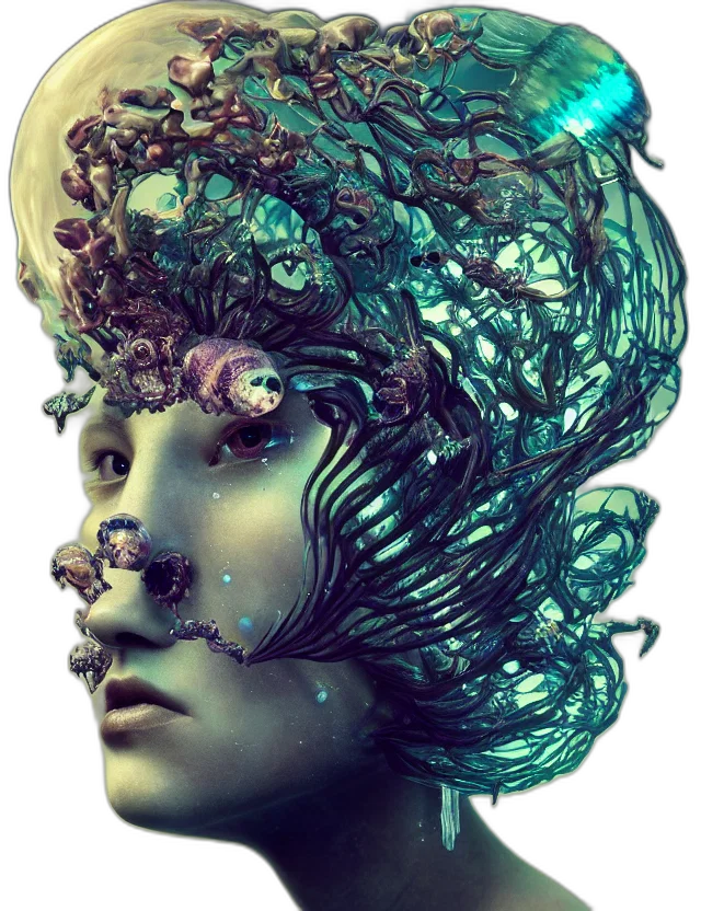 mask, crown, face, creature transparent PNG cut-out