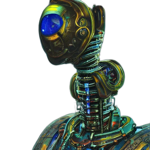 robot, staff, jewelry, face transparent PNG cut-out