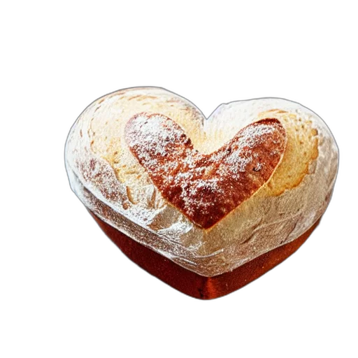 food, heart, shaped, sourdough transparent PNG cut-out