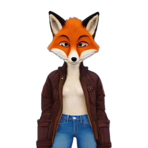 jacket, animal, mask, creature, 3d render, concept art, cartoon, photorealistic transparent PNG cut-out