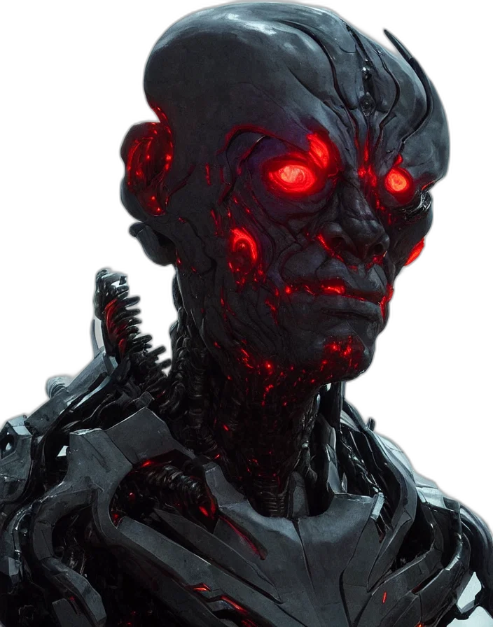 robot, face, mask, creature transparent PNG cut-out