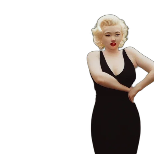 dress, concept art, cartoon, 3d render, photorealistic, photoshoot, japanese, marilyn transparent PNG cut-out