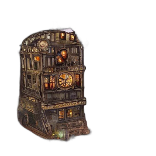 furniture, hat, building, robot transparent PNG cut-out