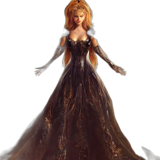 dress, concept art, 3d render, fantasy art transparent PNG cut-out