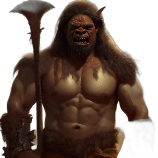 creature, animal, staff, fantasy art transparent PNG cut-out