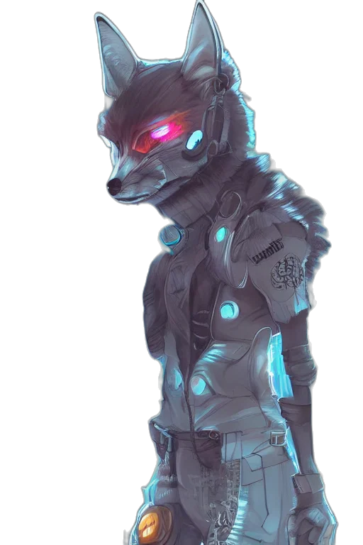 robot, creature, jacket, mask transparent PNG cut-out