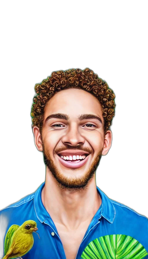 face, hair, staff, dragon transparent PNG cut-out