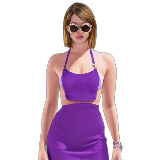 dress, 3d render, cartoon, concept art transparent PNG cut-out