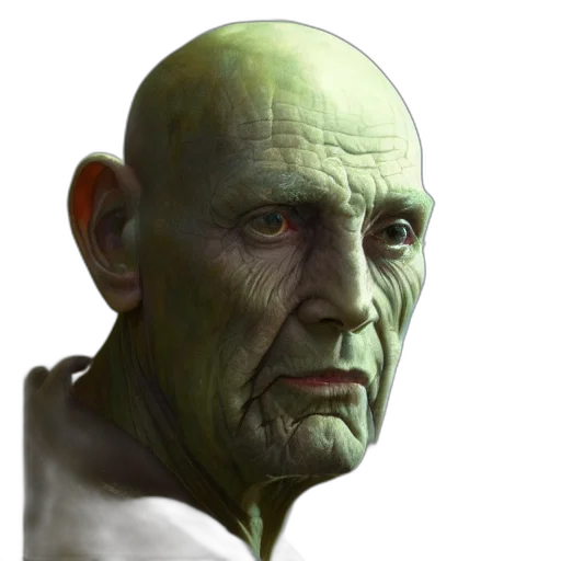face, mask, staff, creature transparent PNG cut-out