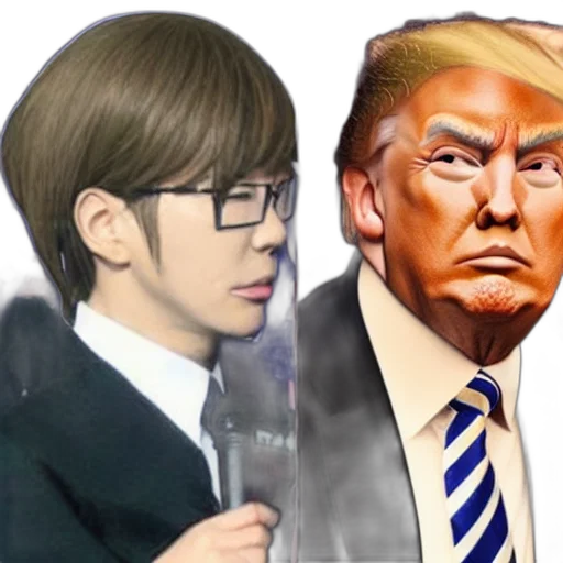 photorealistic, cartoon, anime, concept art, trump, wearing, cosplay, uwu transparent PNG cut-out