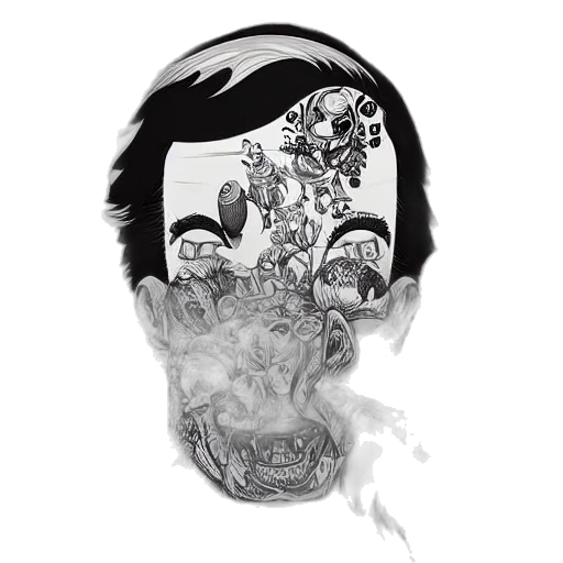 mask, face, crown, cartoon, comic book art, concept art, photorealistic, outer space transparent PNG cut-out