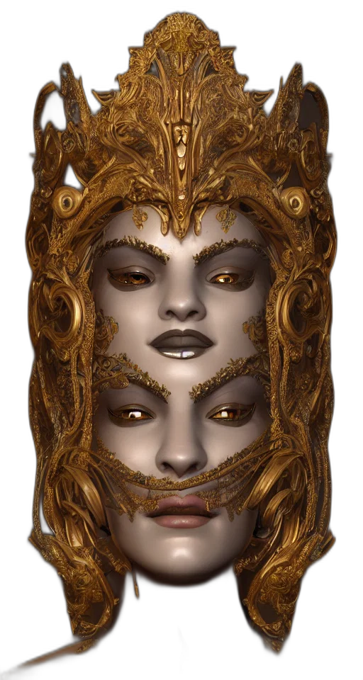 mask, face, crown, jewelry transparent PNG cut-out