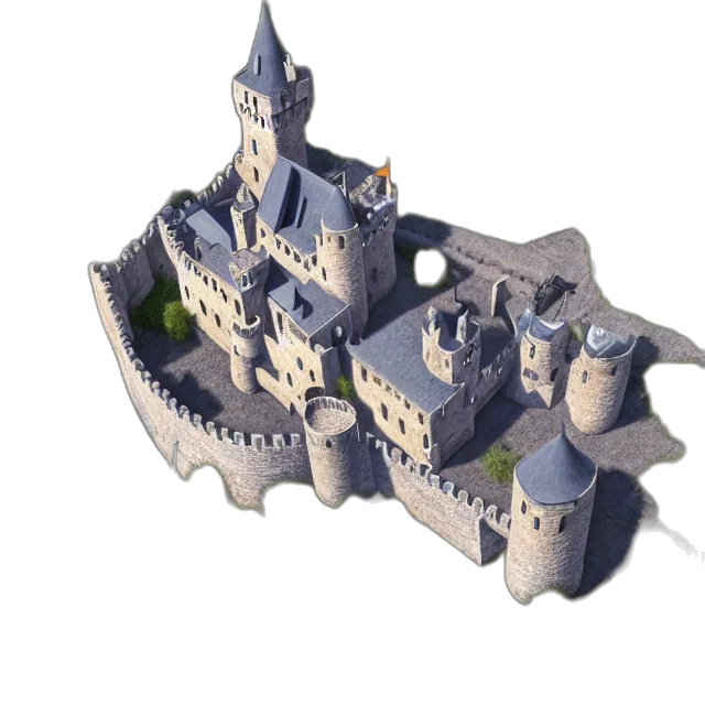 building, crown, weapon, jewelry, 3d render, concept art, fantasy art, pixel art transparent PNG cut-out