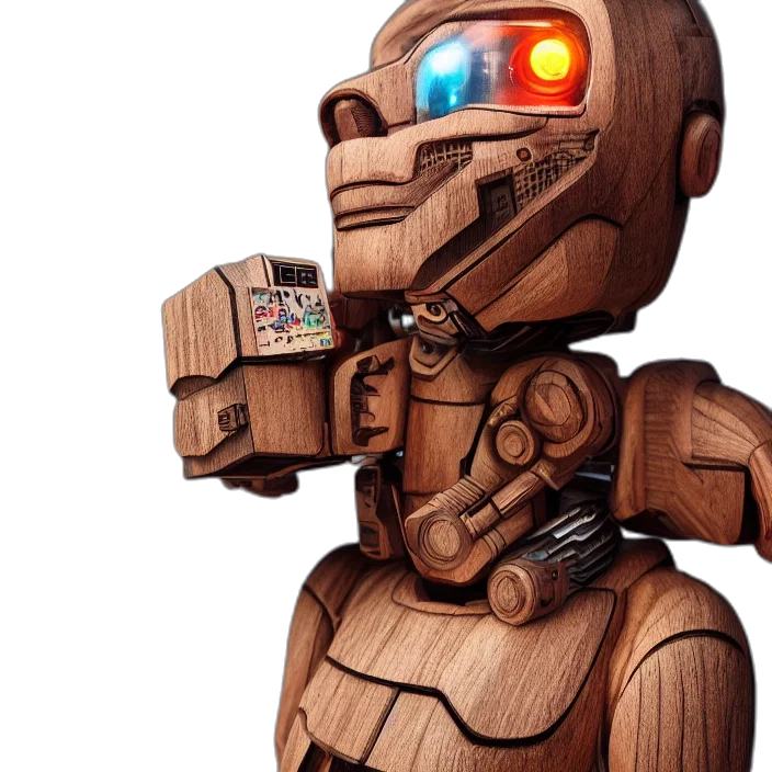 robot, 3d render, concept art, comic book art transparent PNG cut-out
