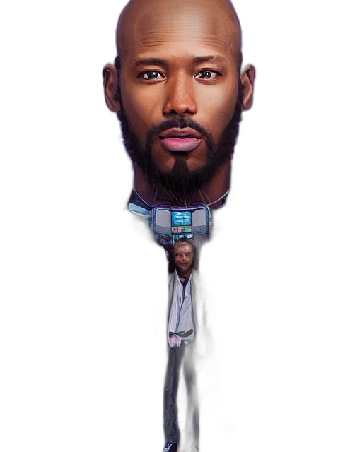 robot, staff, face, weapon transparent PNG cut-out