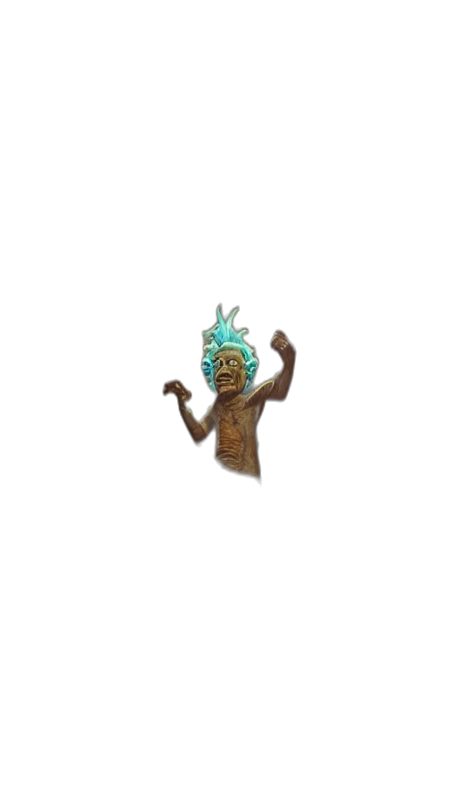 creature, mask, staff, crown transparent PNG cut-out