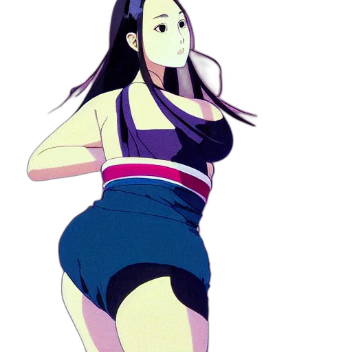 dress, staff, concept art, anime, cartoon, vaporwave, pastel, neon transparent PNG cut-out