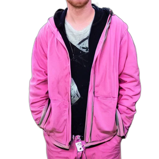 jacket, staff, creature, animal, vaporwave, 3d render, cyberpunk, concept art transparent PNG cut-out