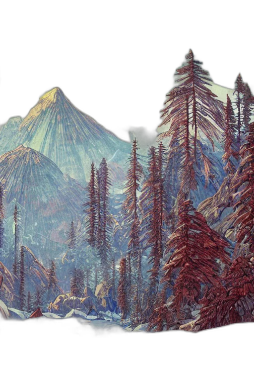 tree, concept art, photorealistic, fantasy art transparent PNG cut-out
