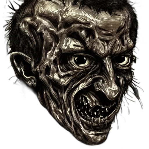 face, mask, creature, staff transparent PNG cut-out
